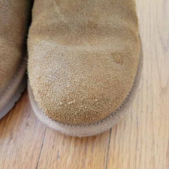 UGG KoolaBurra 7 Tan Boots Leather Fleece Lined‎ Back Lace Tie ANDRAH - Picture 9 of 10